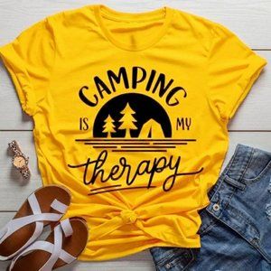 🏕 Camping Therapy Soft Graphic Tee shirt